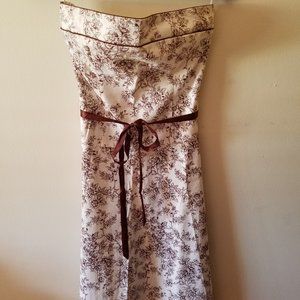 Strapless Floral Dress